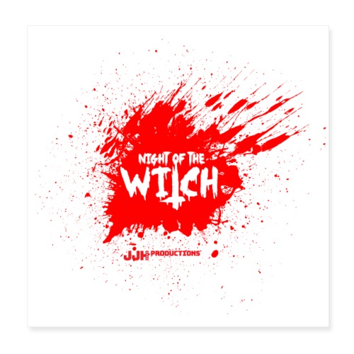 Night of the Witch Splatter Logo - Poster 8x8