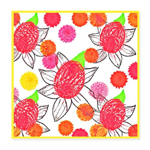 Floral Elegance Symphony Pattern - Poster 8x8