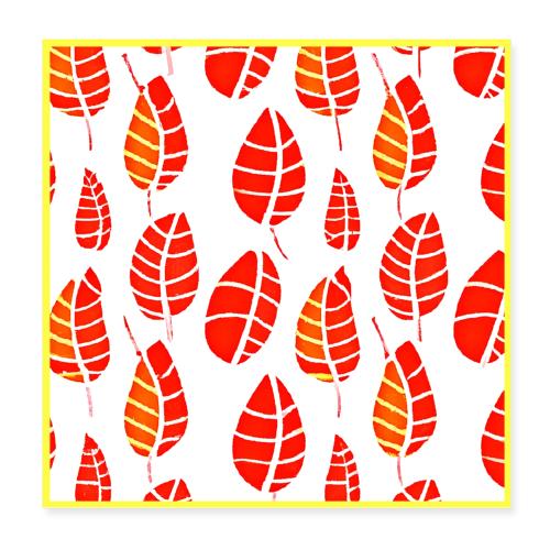 Elegant Leaf Art Neon Aesthetics - Poster 8x8