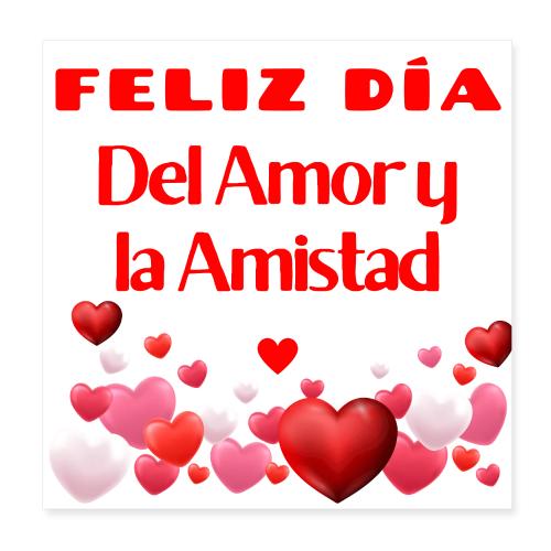Design Happy Day of Love and Friendship, February. - Poster 8x8