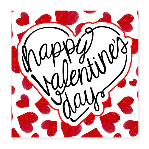 Valentine's Day Designs, February 14, Love Friends - Poster 8x8