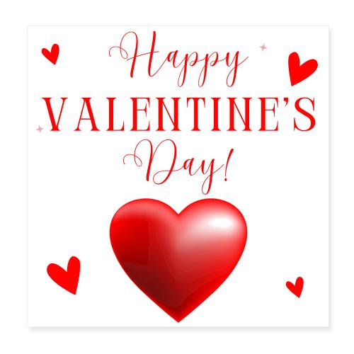 Valentin Designs, Fashion February 14 Valentine's. - Poster 8x8