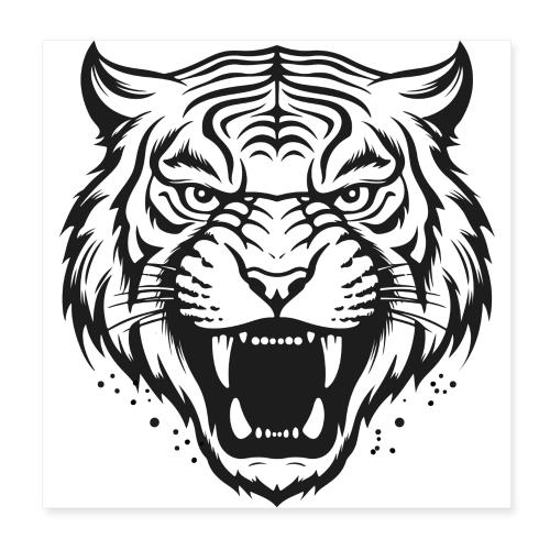 Wild Tiger Fashion, the fury of the feline tiger. - Poster 8x8