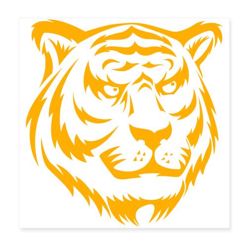 Fashion, Yellow Tiger Souvenirs, Men's T-shirts - Poster 8x8