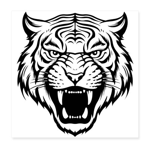 Souvenirs Tiger Animal Design, Tiger Animals. - Poster 8x8