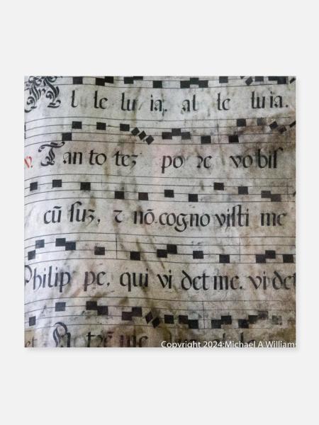 Medieval Chant Manuscript - Poster 8x8 - white - Front