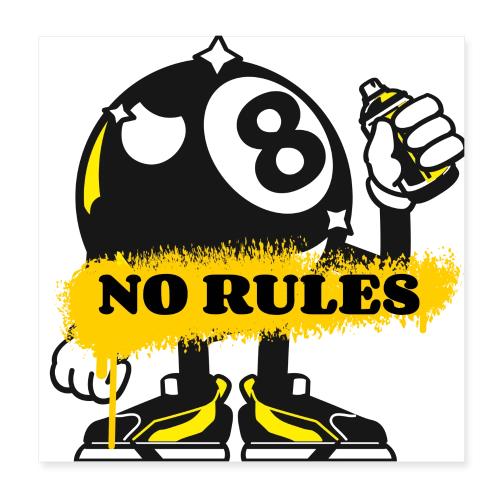 No Rules 8 Ball - Poster 8x8