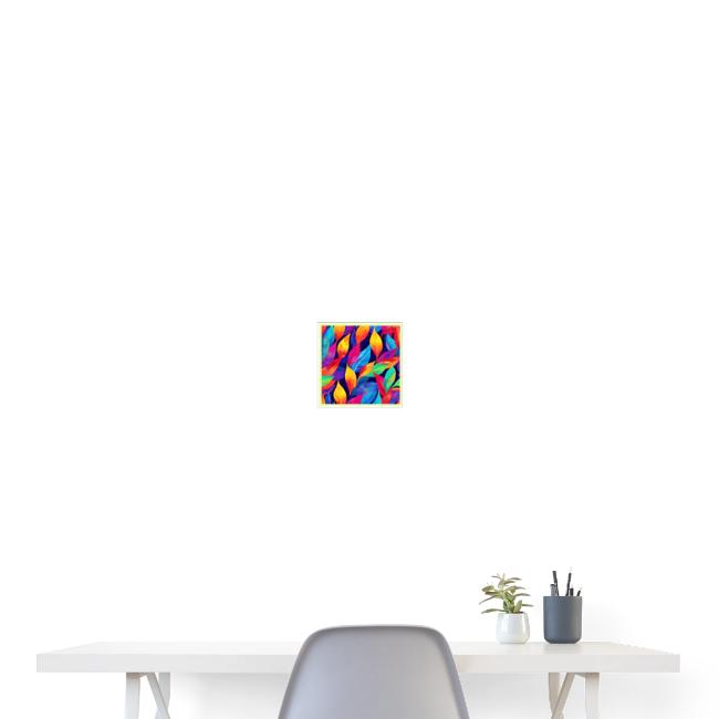 Vibrant Autumn Leaves Abstract Art