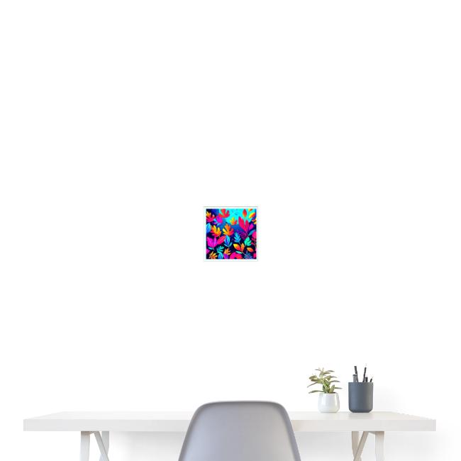 Neon Leaf Paradise Art