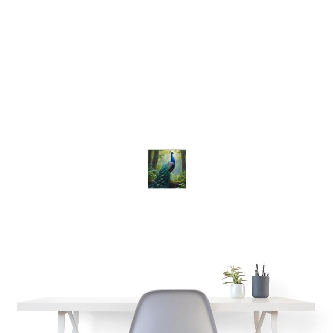 Majestic Peacock in Enchanted Forest