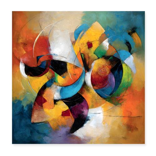 Abstract Art: Puzzle of Hues - Poster 8x8