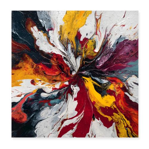 Abstract Art: Core Collision - Poster 8x8