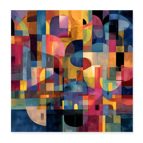 Abstract Art: Psychedelia Grid - Poster 8x8