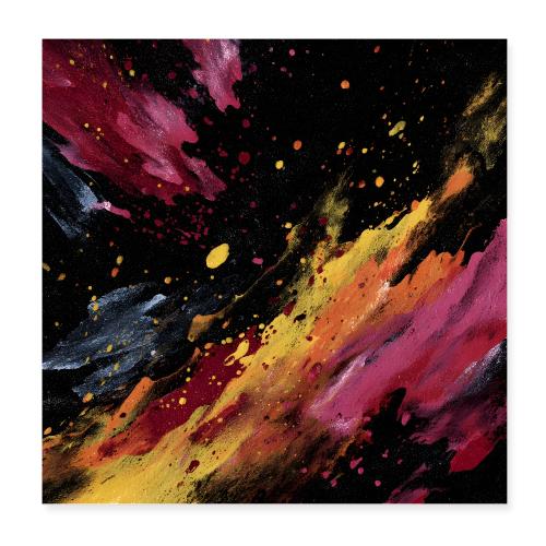 Abstract Art: Splash on Black - Poster 8x8