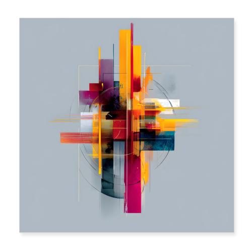 Abstract Art: Center Pulse - Poster 8x8