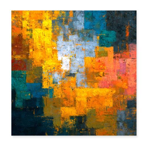 Abstract Art: Pixelated Chaos - Poster 8x8