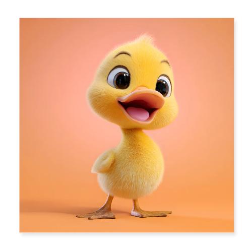 Sunny Baby Duck - Poster 8x8
