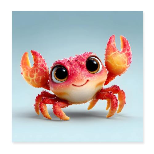 Happy Baby Crab - Poster 8x8