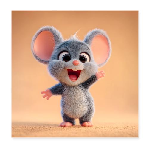 Adorable Baby Mouse - Poster 8x8