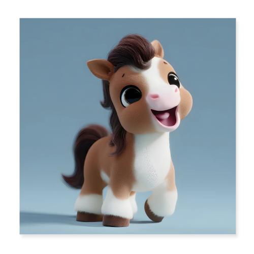 Playful Pony Delight - Poster 8x8