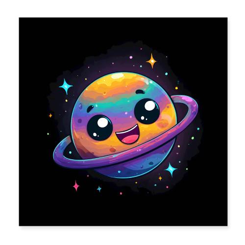 Smiling Cosmic Planet - Poster 8x8