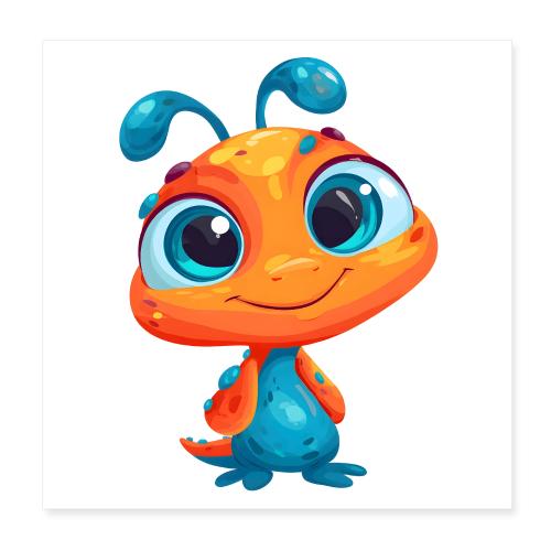 Joyful Space Alien - Poster 8x8