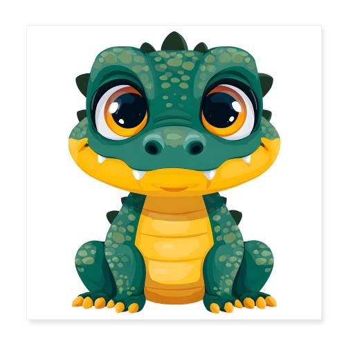 Gentle Alligator Friend - Poster 8x8