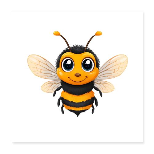 Cheerful Little Bee - Poster 8x8