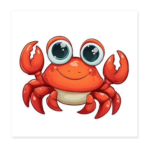 Happy Little Crab - Poster 8x8