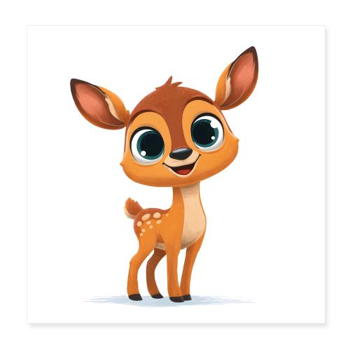 Gentle Baby Deer - Poster 8x8