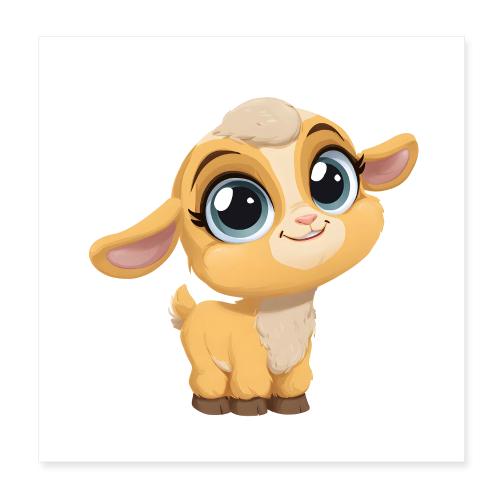 Light, Warm Orange Baby Goat - Poster 8x8