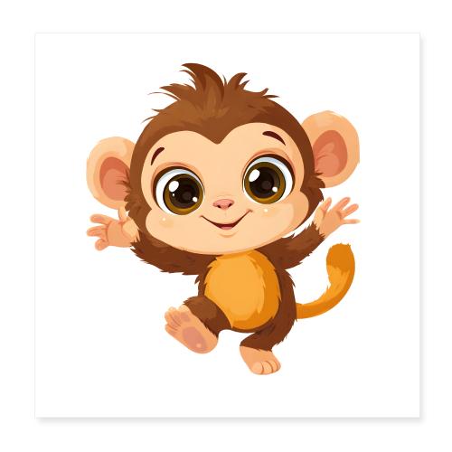 Dancing Baby Monkey - Poster 8x8