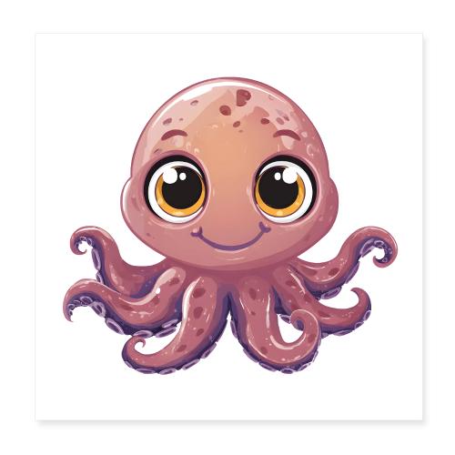 Baby Octopus Joy - Poster 8x8