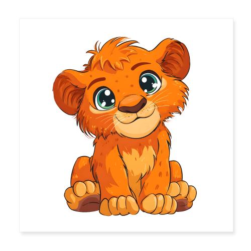 Little Lion Cub - Poster 8x8