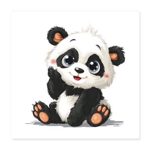 Blushing Baby Panda - Poster 8x8