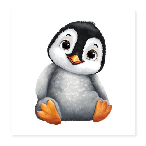 Gentle Baby Penguin - Poster 8x8