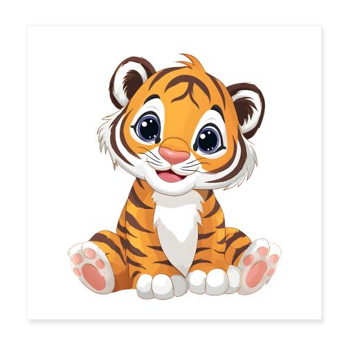 Sweet Tiger Cub - Poster 8x8