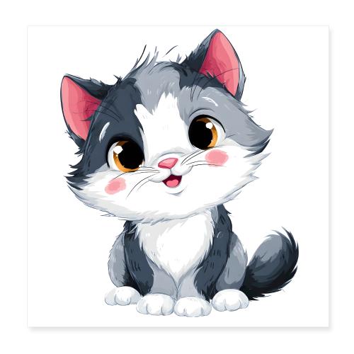 Innocent Baby Kitten - Poster 8x8