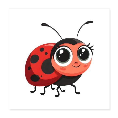 Cheerful Ladybug - Poster 8x8