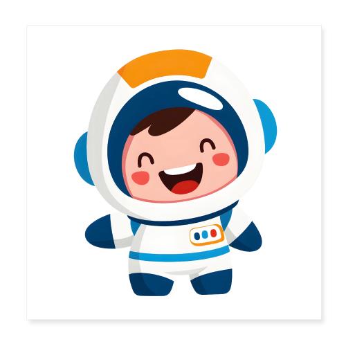 Joyful Baby Astronaut - Poster 8x8
