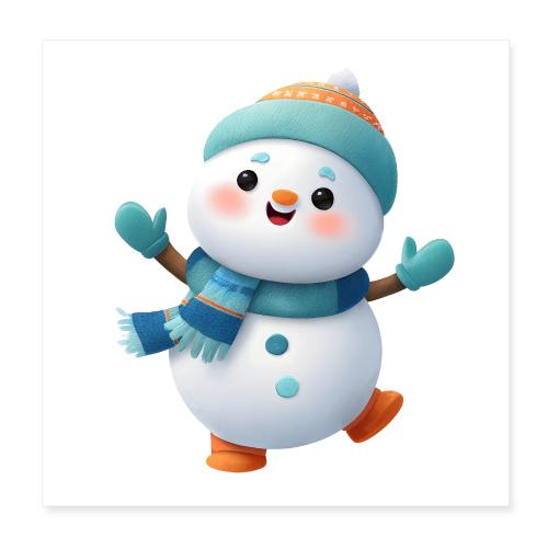 Happy Snowman Joy - Poster 8x8