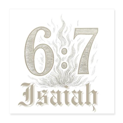 Isaiah 6:7 White Lettering - Poster 8x8
