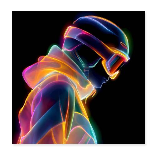 Snowboarding: Neon Gravity Ride - Poster 8x8
