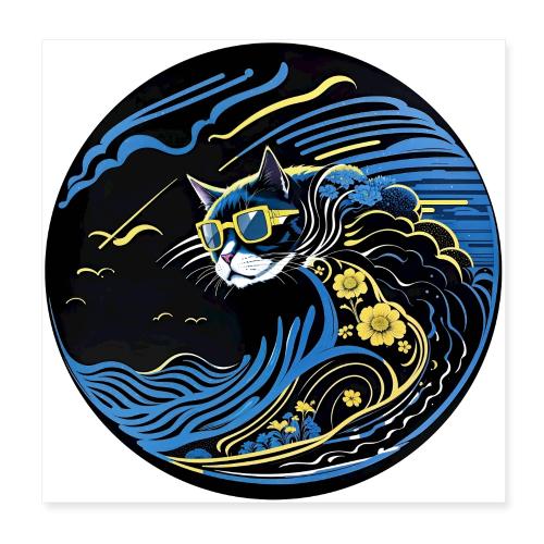 Wavecat Wave - Poster 8x8