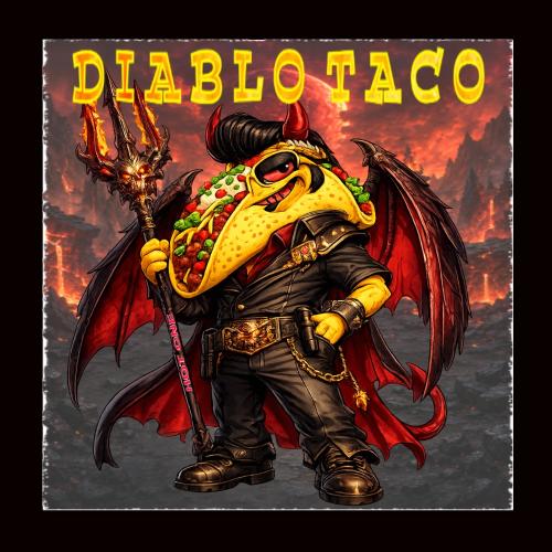 The Diablo Taco Spicy Demon Character - Poster 8x8
