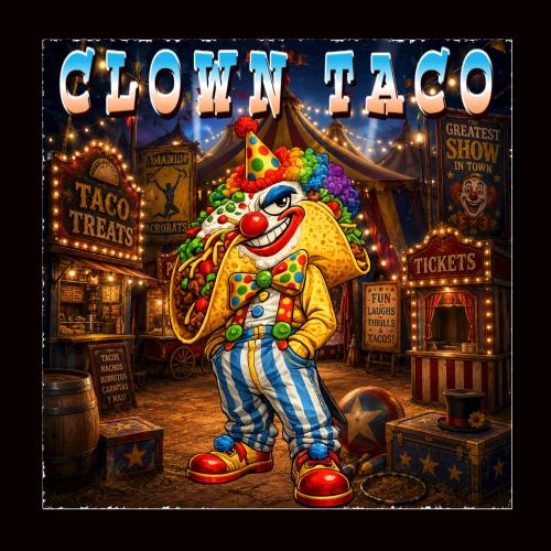 The Clown Taco Circus Humor Character - Poster 8x8