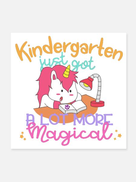 Kindergarten just got a lot more magical - Poster 8x8 - white - Front
