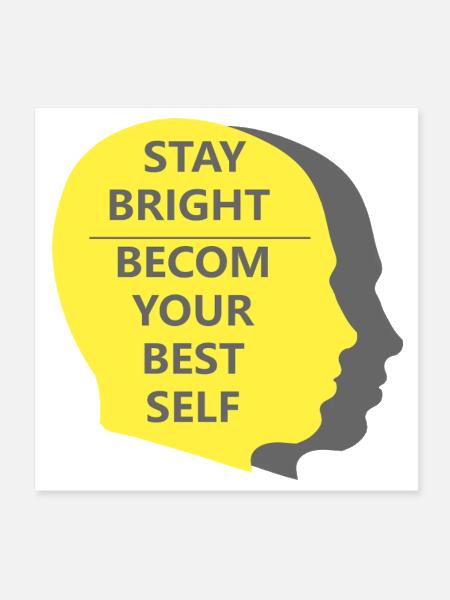 Stay Bright  - Poster 8x8 - white - Front