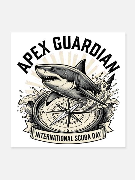 Apex Guardian International Scuba Day - Poster 8x8 - white