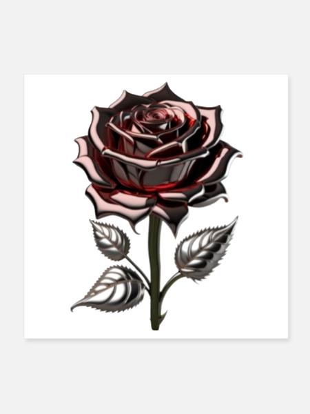 Red Rose The Power of Flower - Poster 8x8 - white - Front